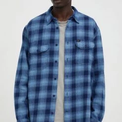 Ανδρικά Πουκάμισα Βαμβακερό πουκάμισο Lee χρώμα: ναυτικό μπλε, -Lee Κατάστημα unnamed file 1028