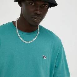 Ανδρικά Μπλουζάκια Βαμβακερό μπλουζάκι Lee τιρκουάζ -Lee Κατάστημα unnamed file 1038