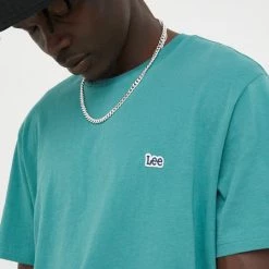 Ανδρικά Μπλουζάκια Βαμβακερό μπλουζάκι Lee τιρκουάζ -Lee Κατάστημα unnamed file 1039