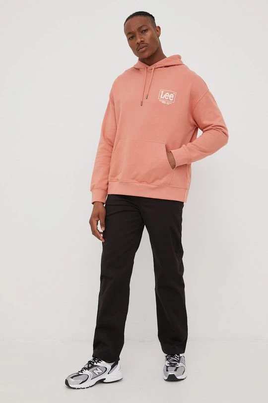 Ανδρικά Χωρίς φερμουάρ Βαμβακερή μπλούζα Lee πορτοκαλί, 4 Ανδρικά Χωρίς φερμουάρ Βαμβακερή μπλούζα Lee πορτοκαλί, - Image 2