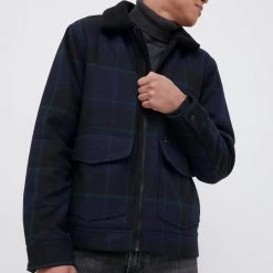 Ανδρικά Κοντά μπουφάν Μπουφάν από μίγμα μαλλιού Lee ναυτικό μπλε