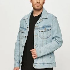 Ανδρικά Κοντά μπουφάν Lee - Τζιν μπουφάν ανοιχτό μπλε