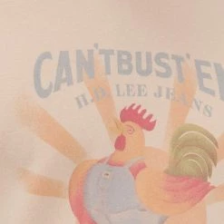 Ανδρικά Χωρίς φερμουάρ Βαμβακερή μπλούζα Lee χρώμα: μπεζ -Lee Κατάστημα unnamed file 1131