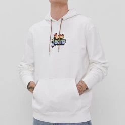 Ανδρικά Χωρίς φερμουάρ Βαμβακερή μπλούζα Lee χρώμα: άσπρο -Lee Κατάστημα unnamed file 1135