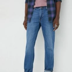 Ανδρικά Straight και Regular Τζιν παντελονι Lee Daren Zip Fly Azure σκούρο μπλε