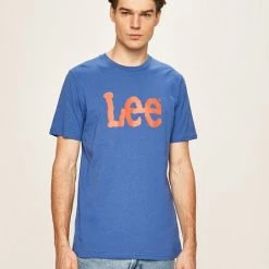 Ανδρικά Μπλουζάκια Lee - Μπλουζάκι ανοιχτό μπλε