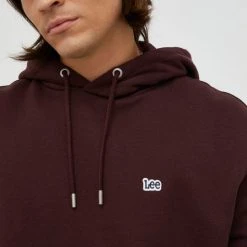 Ανδρικά Χωρίς φερμουάρ Βαμβακερή μπλούζα Lee κάστανο -Lee Κατάστημα unnamed file 1239