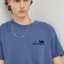 Ανδρικά Μπλουζάκια Βαμβακερό μπλουζάκι Lee μοβ -Lee Κατάστημα unnamed file 1266