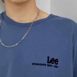 Ανδρικά Μπλουζάκια Βαμβακερό μπλουζάκι Lee μοβ -Lee Κατάστημα unnamed file 1267