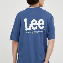 Ανδρικά Μπλουζάκια Βαμβακερό μπλουζάκι Lee μπλε -Lee Κατάστημα unnamed file 1285