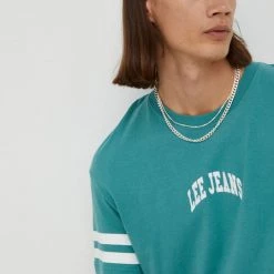 Ανδρικά Μπλουζάκια Βαμβακερό μπλουζάκι Lee πράσινο -Lee Κατάστημα unnamed file 1290