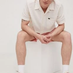 Ανδρικά Πουκάμισα Πουκάμισο με μείγμα από λινό Lee χρώμα: μπεζ, -Lee Κατάστημα unnamed file 1318