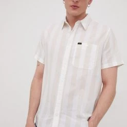 Ανδρικά Πουκάμισα Βαμβακερό πουκάμισο Lee χρώμα: άσπρο,