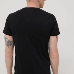 Ανδρικά Μπλουζάκια Βαμβακερό μπλουζάκι Lee μαύρο -Lee Κατάστημα unnamed file 1345