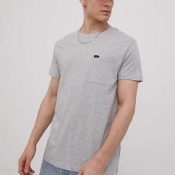Ανδρικά Μπλουζάκια Βαμβακερό μπλουζάκι Lee γκρι
