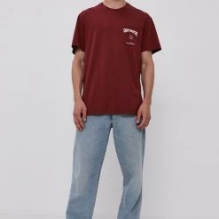 Ανδρικά Μπλουζάκια Βαμβακερό μπλουζάκι Lee καφέ -Lee Κατάστημα unnamed file 1402