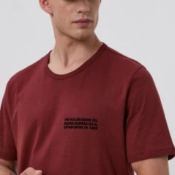 Ανδρικά Μπλουζάκια Βαμβακερό μπλουζάκι Lee καφέ