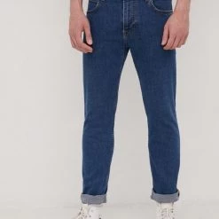 Ανδρικά Slim και Skinny Τζιν παντελονι Lee Rider Mid Stone Wash σκούρο μπλε