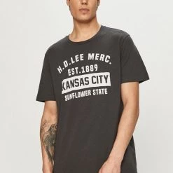 Ανδρικά Μπλουζάκια Lee - Μπλουζάκι γραφίτης