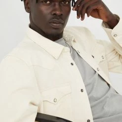 Ανδρικά Πουκάμισα Βαμβακερό πουκάμισο Lee χρώμα: μπεζ,