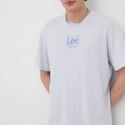 Ανδρικά Μπλουζάκια Βαμβακερό μπλουζάκι Lee μοβ -Lee Κατάστημα unnamed file 1558