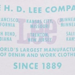 Ανδρικά Μπλουζάκια Βαμβακερό μπλουζάκι Lee άσπρο -Lee Κατάστημα unnamed file 1565