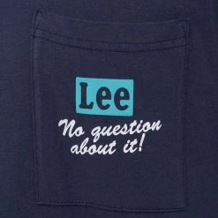 Ανδρικά Μπλουζάκια Βαμβακερό μπλουζάκι Lee ναυτικό μπλε -Lee Κατάστημα unnamed file 1596