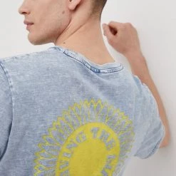 Ανδρικά Μπλουζάκια Βαμβακερό μπλουζάκι Lee μπλε