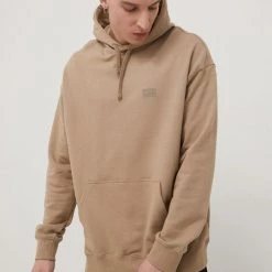 Ανδρικά Χωρίς φερμουάρ Βαμβακερή μπλούζα Lee χρώμα: μπεζ,