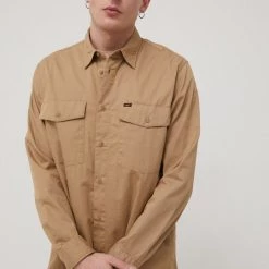 Ανδρικά Πουκάμισα Βαμβακερό πουκάμισο Lee χρώμα: μπεζ, -Lee Κατάστημα unnamed file 1661