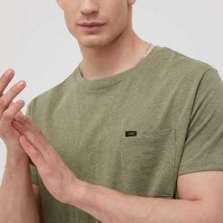 Ανδρικά Μπλουζάκια Βαμβακερό μπλουζάκι Lee πράσινο -Lee Κατάστημα unnamed file 1690