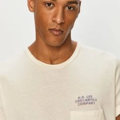 Ανδρικά Μπλουζάκια Lee - Μπλουζάκι κρεμ -Lee Κατάστημα unnamed file 1760