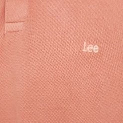 Ανδρικά Πόλο μπλουζάκια Βαμβακερό μπλουζάκι πόλο Lee πορτοκαλί -Lee Κατάστημα unnamed file 1844