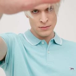 Ανδρικά Πόλο μπλουζάκια Βαμβακερό μπλουζάκι πόλο Lee πράσινο