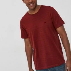 Ανδρικά Μπλουζάκια Βαμβακερό μπλουζάκι Lee κόκκινο