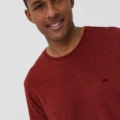 Ανδρικά Μπλουζάκια Βαμβακερό μπλουζάκι Lee κόκκινο -Lee Κατάστημα unnamed file 1878