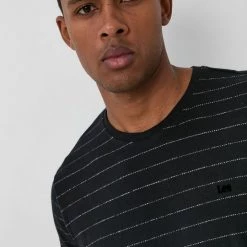 Ανδρικά Μπλουζάκια Βαμβακερό μπλουζάκι Lee μαύρο -Lee Κατάστημα unnamed file 1883