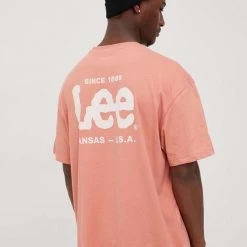 Ανδρικά Μπλουζάκια Βαμβακερό μπλουζάκι Lee πορτοκαλί -Lee Κατάστημα unnamed file 2014