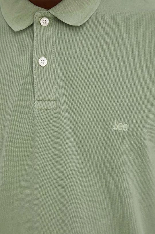 Ανδρικά Πόλο μπλουζάκια Βαμβακερό μπλουζάκι πόλο Lee πράσινο 7 Ανδρικά Πόλο μπλουζάκια Βαμβακερό μπλουζάκι πόλο Lee πράσινο - Image 5