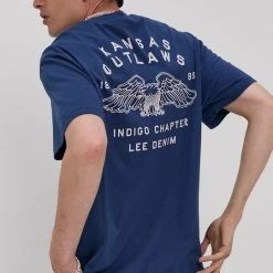 Ανδρικά Μπλουζάκια Μπλουζάκι Lee χρώμα: ναυτικό μπλε