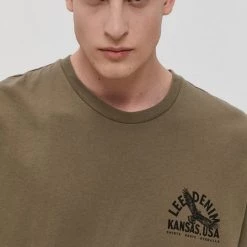 Ανδρικά Μπλουζάκια Μπλουζάκι Lee χρώμα: πράσινο