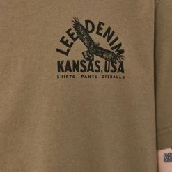 Ανδρικά Μπλουζάκια Μπλουζάκι Lee χρώμα: πράσινο -Lee Κατάστημα unnamed file 2063