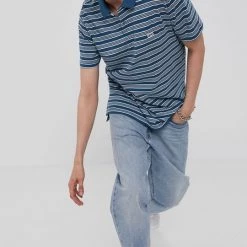 Ανδρικά Πόλο μπλουζάκια Πόλο Lee χρώμα: τιρκουάζ