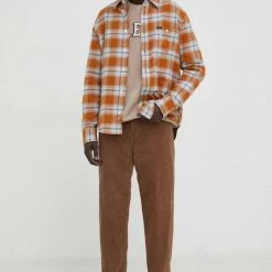 Ανδρικά Υφασμάτινα Κοτλέ παντελόνι Lee Easton Umber καφέ