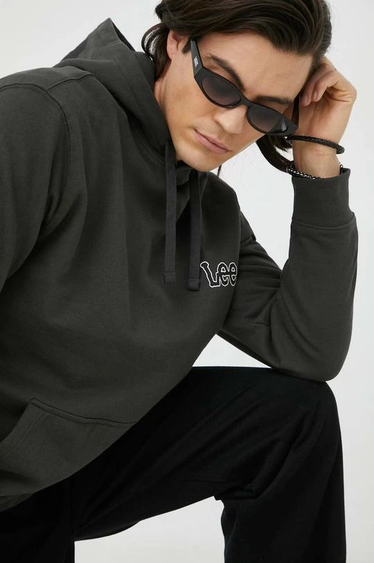 Ανδρικά Χωρίς φερμουάρ Βαμβακερή μπλούζα Lee γκρι, με κουκούλα 7 Ανδρικά Χωρίς φερμουάρ Βαμβακερή μπλούζα Lee γκρι, με κουκούλα - Image 5