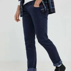 Ανδρικά Υφασμάτινα Κοτλέ παντελόνι Lee ναυτικό μπλε