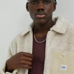 Ανδρικά Με φερμουάρ Μπλούζα Lee μπεζ, -Lee Κατάστημα unnamed file 272