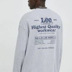 Ανδρικά Χωρίς φερμουάρ Μπλούζα Lee γκρι, -Lee Κατάστημα unnamed file 278