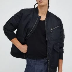 Ανδρικά Κοντά μπουφάν Μπουφάν Bomber Lee χρώμα: μαύρο,