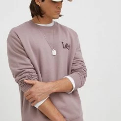 Ανδρικά Χωρίς φερμουάρ Βαμβακερή μπλούζα Lee ροζ,